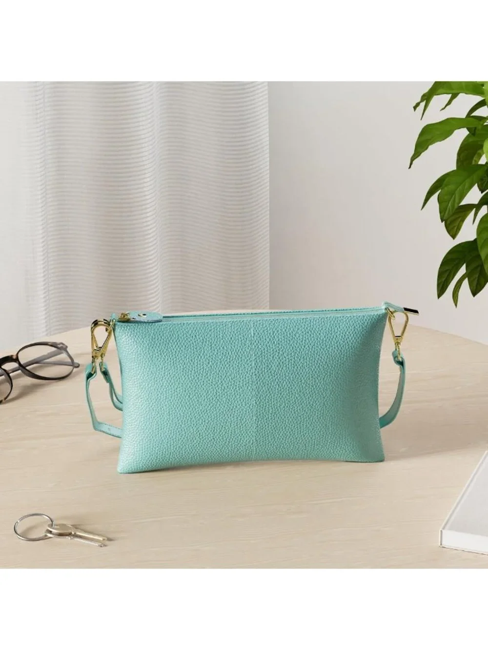 Stylish Leather Wristlet Wallet Clutch for Women | Small Crossbody Phone Bag